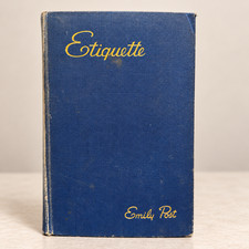 Vintage Emily Post Etiquette Handbook May 1937 Hardcover Edition Illustrated picture