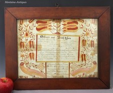 Hand Painted SE Pennsylvania Fraktur dated 1822 picture