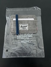 Herschel Men's Charlie RFID Card Case Wallet, Raven Crosshatch New picture