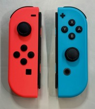 Nintendo Authentic Joy-Con Controller - Neon Red / Neon Blue - Tested - No Drift picture