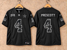 Nike Dallas Cowboys Dak Prescott #4 Salute to Service Jersey Black picture