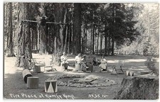 Grants Pass, Oregon Rare RPPC Camping KUMFY KAMP Kerby 1937 Patterson Photo picture
