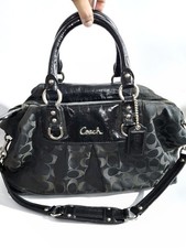 Coach Ashley Y2K Black Satchel Leather Shoulder Bag picture