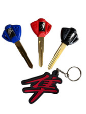 3 PCS Blank Uncut Blade Keys With Key Chian For Suzuki GSXR1300 GSX-R 1300 GSXR picture