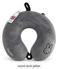 Gray Kawaii Miffy Travel Neck Pillow Flight Car Boat Plush U-Shape Sleep Cushion picture