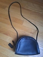 Vintage Coach Kimball Black Shoulder Crossbody Half-Moon Purse Made in USA. picture