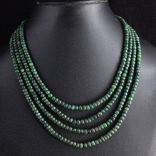 4 Strand Best Excellent Emerald 369.00 Cts Beaded Necklace Jewelery RK 03 E821 picture