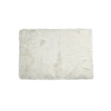 Luxe Hudson Faux Sheepskin Rectangular Rug | Off white | 5'x8' picture