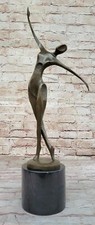 Abstract Modern Art Mid Century Dancer Genuine Bronze Sculpture by Milo Statue picture