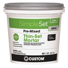 Custom Building Products CTTSGQT Simple Prep Premix Ceramic Thin Set Gray Mortar picture