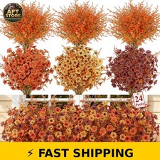 SHareconn 24Pcs UV Resistant Artificial Fall Flowers for Outdoors picture