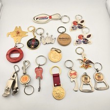 Vintage Budweiser Anheuser-Busch Keychain Lot of 17 Beer Breweriana  picture