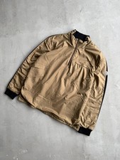 Vintage 1997 Moncler Half-Zip Pullover Jacket Tan Wool Nylon Men's Large picture