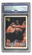 Hulk Hogan Signed 1990 Classic WWF Wrestlemania #28 Trading Card PSA picture