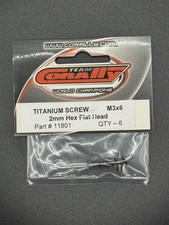 Team Corally 11801 Titanium M3x6 2mm Hex Flat Head Screws Qty 6 RC Hardware picture