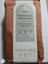 Threshold King 100% Cotton- Solid Rust Color -Pillowcase Set   picture