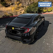 Smoked Fits 2016-2021 Honda Civic Sedan EX/EXL/EXT LED Tail Lights w/ Animation picture