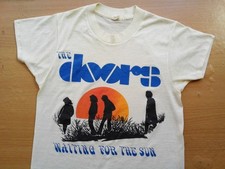 Vintage 1970s THE DOORS WAITING FOR THE SUN T Shirt Cotton White SG248 - BSS173 picture