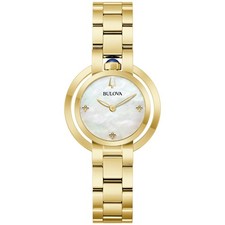 Bulova Women's Rubaiyat Gold Tone Stainless Steel Watch 30MM 97L181 picture