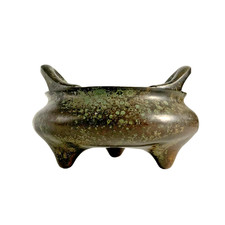 Late Qing Dynasty Chinese Bronze Tripod Censer Apocryphal Mark Great Ming Xuande picture