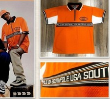 Vintage Southpole Shirt Small Orange Streetwear Spellout Hip Hop 90s Y2K 2000s picture