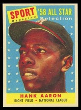 1958 Topps - Sport Magazine '58 All Star Hank Aaron #488 EX or better (see desc) picture
