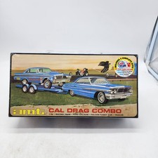 UH AMT 1:25 Scale Cal Drag Combo Ford Galaxie, Falcon, Trailer Sealed Model Kit picture