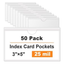 TOTiyea Clear Adhesive Pockets 50 Pack 3