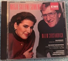 Salerno-Sonnenberg Shostakovich Barber Violin Concertos CD 1992 EMI Classics C54 picture