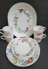 Lot of 21 pc Corelle Chutney Platter, Dinner, Salad Plates, Cups & Saucers picture
