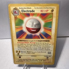 1999 Pokemon Electrode 21/102 Shadowless Base Set Rare WOTC HP picture