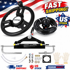 Hydraulic Steering Kit for 150HP Outboard Motor, Boat Steering System with 13.5