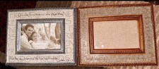 Set of Two Demdaco 4x6 Photo Frame NIV Faith Bill Stross  Etched Resin picture