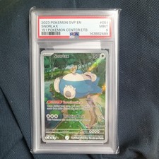 POKEMON 2023 SNORLAX 151 POKEMON CENTER BLACK STAR PROMO #051 PC ETB  PSA 9 picture