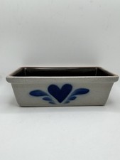 VERY RARE Vintage Salmon Falls Pottery Heart Motif Baking Loaf Pan 1996 EUC 8” picture