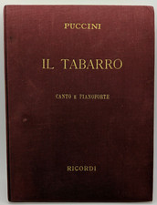 Puccini Il Tabarro Canto E Pianoforte Ricordi h(Hardcover) READ picture