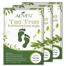 ALIVER Foot Peeling Mask Moisturizing Natural Exfoliating Foot Mask - Pack of 3 picture