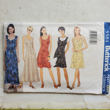 Vtg Butterick Pattern 5584 Dress Close-Fitting Princess Seams Miss 8 10 12 CUT picture