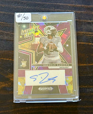 Panini Prizm Draft Picks Shedeur Sanders Sat Star Sigs Auto RC #SSS-SSS /50 picture