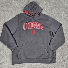 Colosseum IU Indiana University Hoodie Men's XL Gray Hoosiers Embroidered  picture