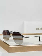 Dior Petit CD A1U Silver Metal Aviator Sunglasses Brown Gradient Lenses  picture