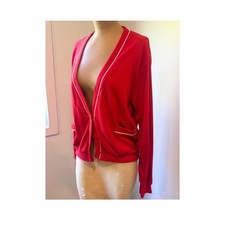 Vintage 1970s Goolagong Sport | Red Button Down Cardigan Sport Jacket | Large picture