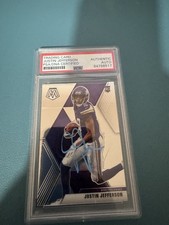 2020 Panini Mosaic Rookies Justin Jefferson #209 Authentic Autographed Card picture