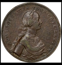 1758 Boscawen at Louisbourg Medal Betts-403 Pinchbeck Scarce picture