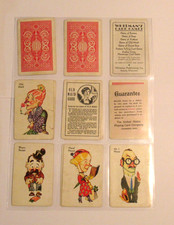 Vintage 1930s Whitman Old Maid Card Game Lot 22 Playing Cards 3 Cover Cards picture