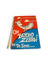 Vintage 1955 On Beyond Zebra Dr Seuss True First Edition Hardcover Book Flaw picture