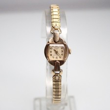 Vintage Lathin Women's 17 Jewels Swiss Mechanical Watch Gold Tone Bracelet picture