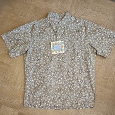 Reyn Spooner Commemorative Classics Shirt Mens L Brown Cocoa Hawaiian Floral NWT picture