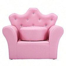 New Cute Kids Sofa Princess Toddler Couch Pink Chair Gift Ottoman picture
