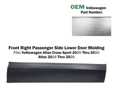 2018-26 Volkswagen Atlas Cross Sport Right Front Lower Door Molding 3CN854940F9B picture